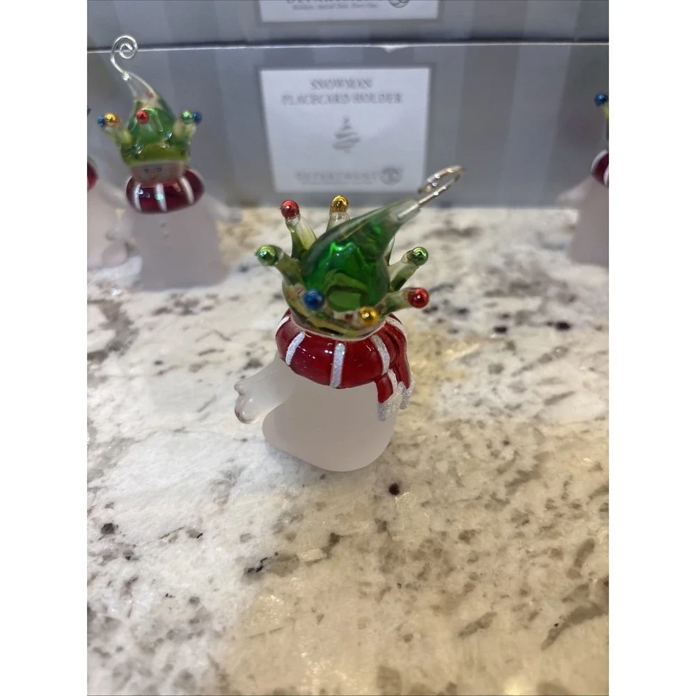 Department 56 Snowman Place Card Holders 12‎ Holiday Table Decor